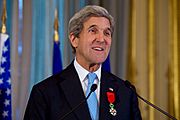 Secretary Kerry Delivers his Thanks After French Foreign Minister Jean-Marc Ayrault Awarded him the Grand Office of the Légion d'honneur (31407214912)