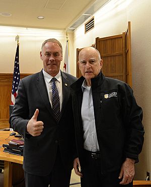 Secretary Zinke meeting with Governor Brown 2811 (33632762780)