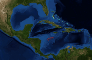 Serranilla Bank marked satellite map