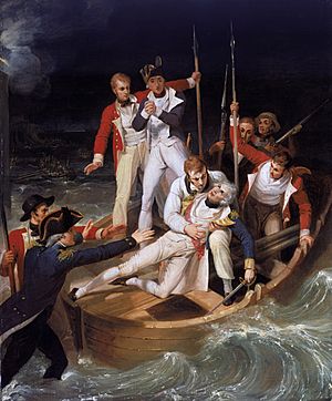 Sir Horatio Nelson when wounded at Teneriffe