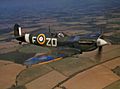 Spitfire VB 222 Sqn RAF in flight 1942