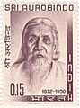 Sri Aurobindo 1964 stamp of India