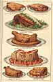 StateLibQld 2 191859 Elaborate cuts of roast meat presented on silver platters, 1901
