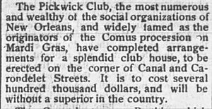 The Pickwick Club Comus New Orleans The Selma Times Fri Jun 2 1882