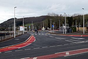 The entrance to the new Bow Street station (geograph 6753788)