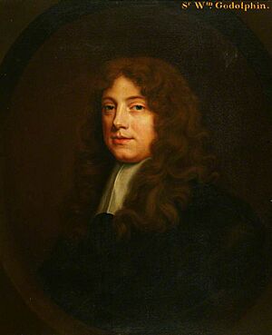 Three-quarter left side head and chest portrait of Sir William Godolphin