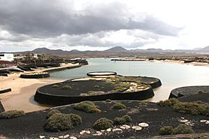 Former desalination lagoon in Tinajo