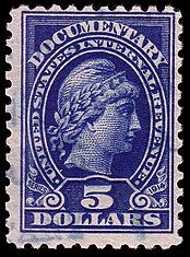 US revenue $5 1914 issue R220