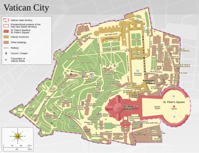 Vatican City map EN