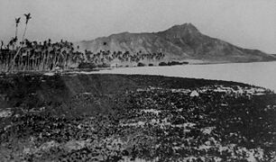 Waikiki shore - diamond head - 1800s