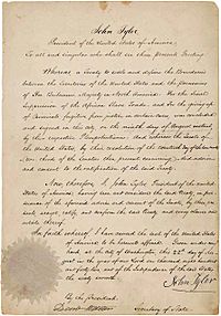 Webster-Ashburton Treaty ratification.jpg