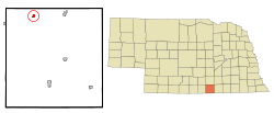 Location of Bladen, Nebraska
