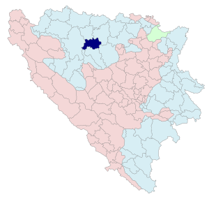 Location of Čelinac within Bosnia and Herzegovina
