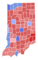 2016 Indiana gubernatorial election results map by county