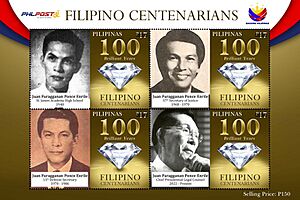 2023 Juan Ponce Enrile Filipino Centenarians postage stamp