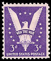 3 cent win the war stamp, 1942, USA