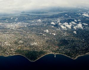 Aerial view of Lincoln Park and Fauntleroy