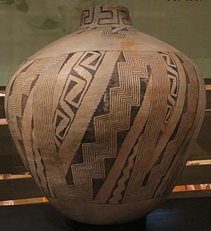 Ancestral Pueblo, Red Mesa black on white storage jar, 870-1000 CE, Heard Museum