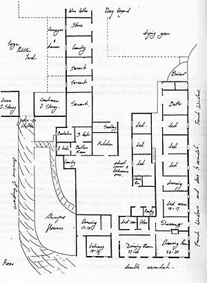 Annabelles Innes sketch Lake Innes House circa 1845