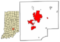 Bartholomew County Indiana Incorporated and Unincorporated areas Columbus Highlighted 1814734