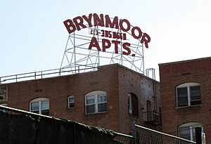 Brynmoor Apartments roof sign