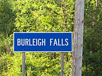 Burleigh Falls sign Hwy28 10-Aug-2014