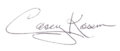 Casey Kasem (signature)