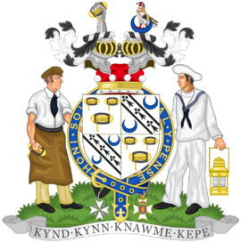 Coat of Arms of Charles Geoffrey Nicholas, Baron Shuttleworth.svg