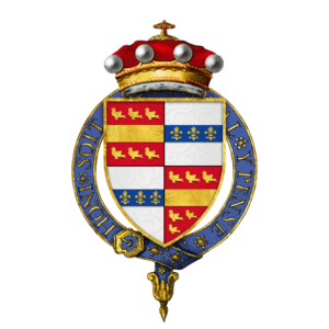 Coat of Arms of Sir John Beauchamp, Lord Beauchamp of Powyk, KG