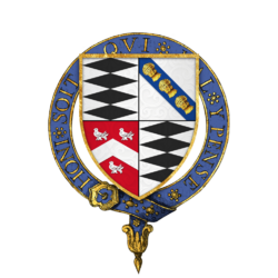 Coat of arms of Sir John Savage, KG.png