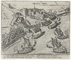 De inname van Delfzijl door Prins Maurits in 1591 - The capture of Delfzijl by Prince Maurice in 1591.jpg