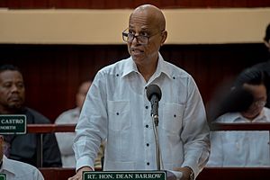Dean Barrow, National Assembly of Belize - 08.17 「同慶之旅」總統於貝里斯國會演講，圖為國會議員發言