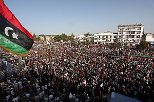 Demonstration in Bayda (Libya, 2011-07-22)