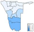 Distribution of Afrikaans in Namibia