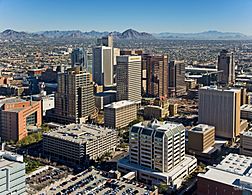 Aerial view of Downtown Phoenix, Arizona