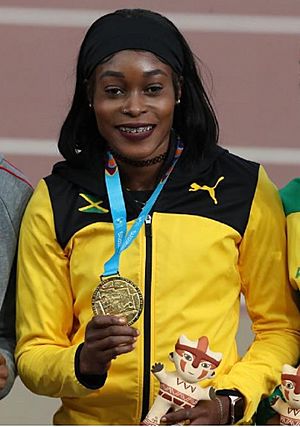 Elaine Thompson Herah at the 2019 Pan American Games.jpg