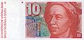 Euler-10 Swiss Franc banknote (front)