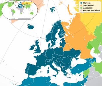European Broadcasting Union members map