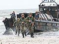 Exercitiu de debarcare a infanteristilor marini pe plaja de la Vadu