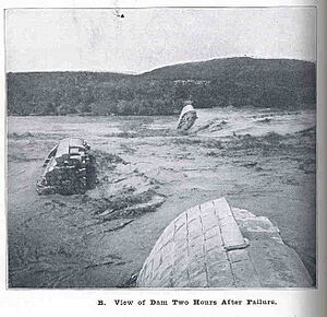 FMIB 33228 Austin Dam; View of Dam Two Hours After Failure