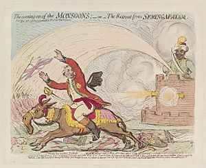 Gillray - The Coming-on of the monsoons - or - the retreat from Seringapatam
