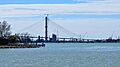 Gordie Howe International Bridge under construction April 2024