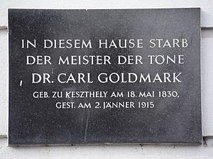 GuentherZ 2015-02-28 (5) Wien02 Josef-Gall-Gasse005 Boecklinstrasse Gedenktafel Carl Goldmark