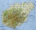 Hainan topographical map - cropped