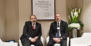 Ilham Aliyev and Armenian Prime Minister Nikol Pashinyan held informal meeting in Davos 01