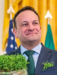 Leo Varadkar in the United States on Saint Patrick's Day 2024 (cropped)