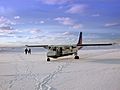 Loganair Islander at Fair Isle