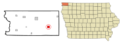 Location of George, Iowa