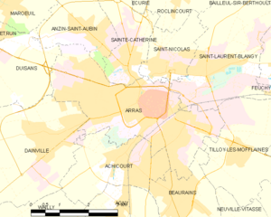 Map commune FR insee code 62041