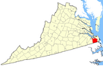 State map highlighting Chesapeake